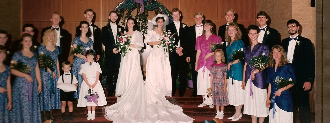 It was a double wedding with Christi's sister Kathryn who married Evan 